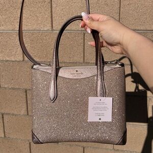Kate Spade Glitter Tote Bag - Champagne